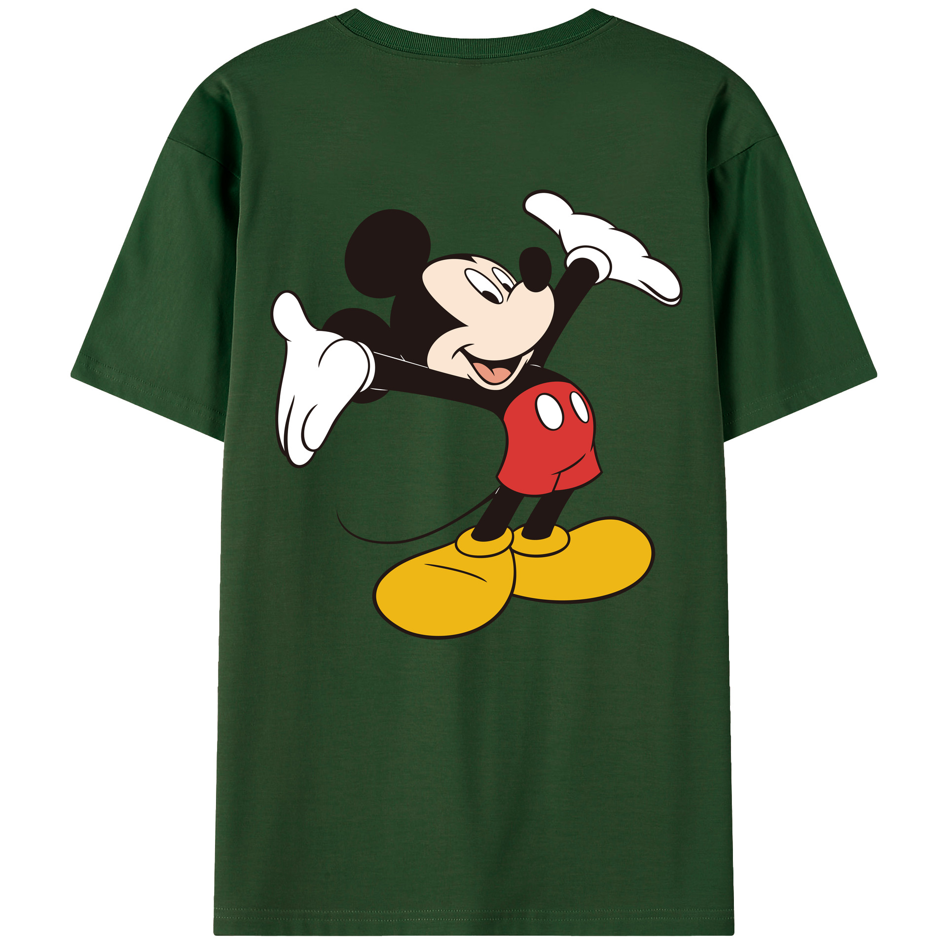 （画像用） ミッキーマウス Mickey Mouse 綿100％半袖Tシャツ（背面プリント）